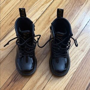Dr. Martens Shiny Black Kids Boots